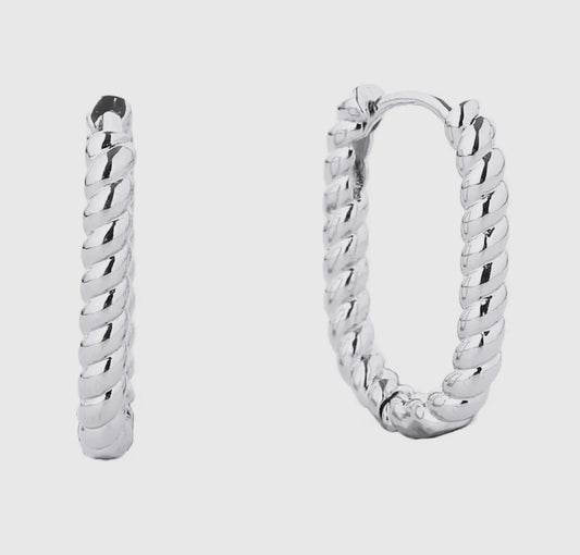 White Gold Hoops